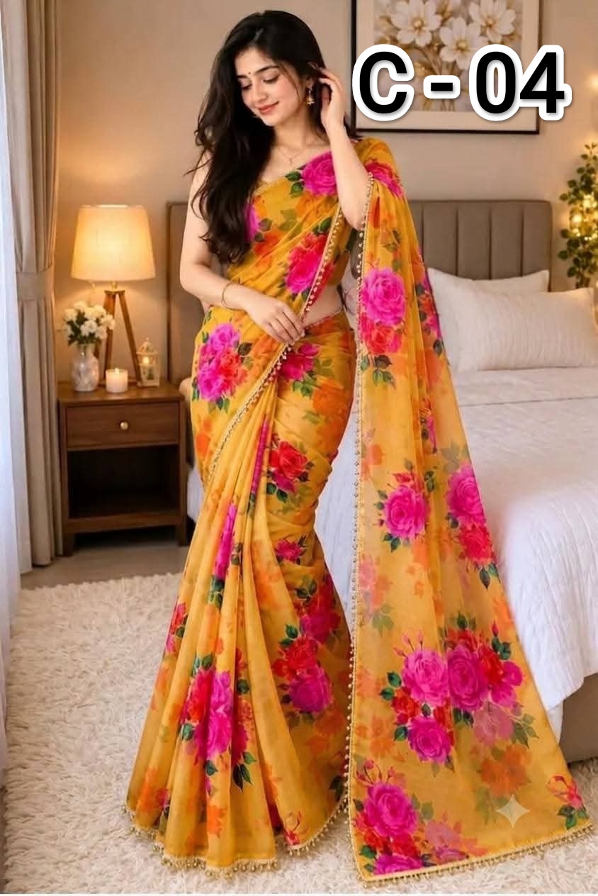 New Hit Digital Print Saree  Soft Premium Jorjet